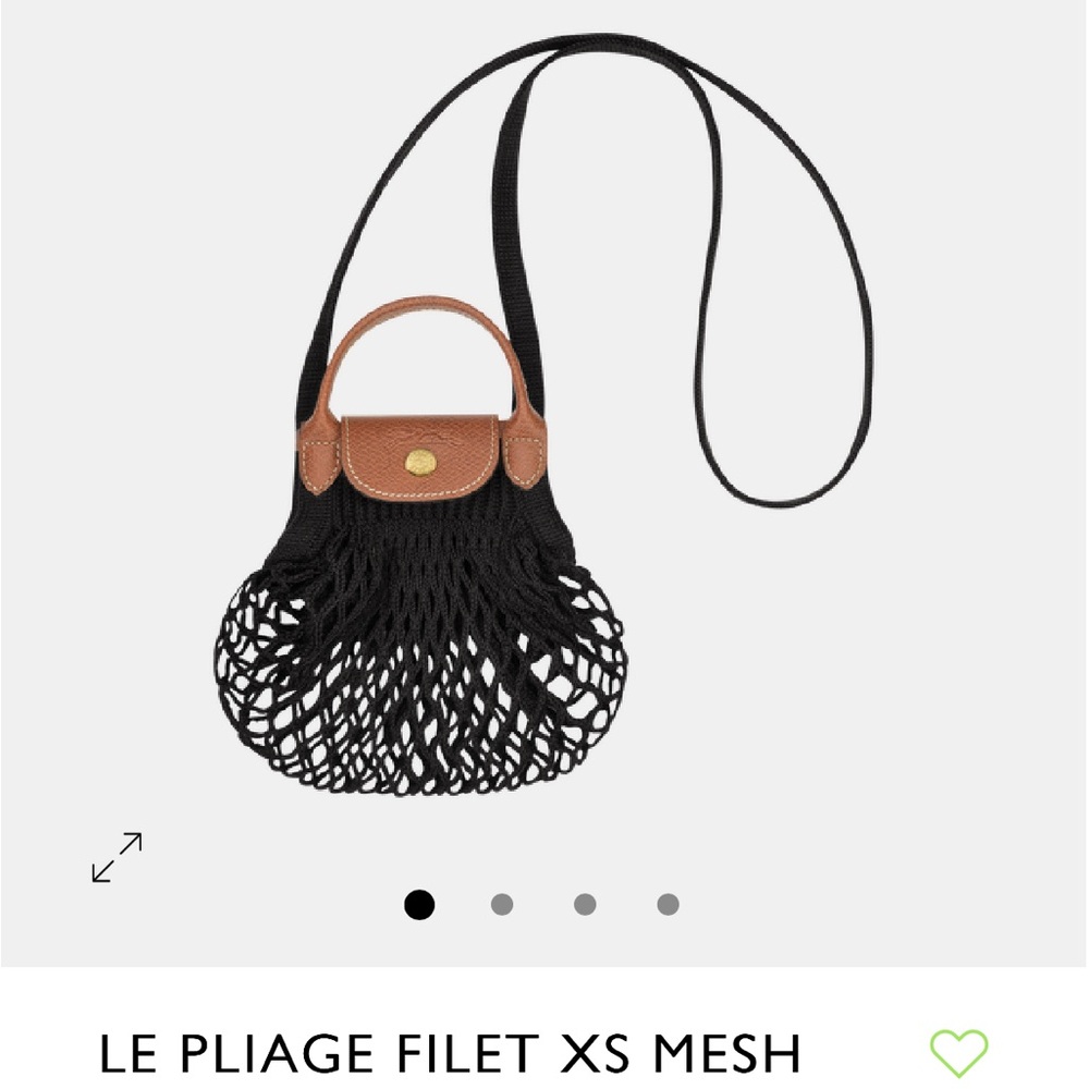 Longchamp Black and Brown Mini Bag